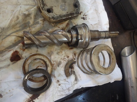 Worn pump screw set